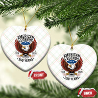 American Legends Eagle Ceramic Ornament 250 Years Patriotic Heritage 1776 to 2026 Semiquincentennial - Wonder Print Shop