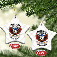 American Legends Eagle Ceramic Ornament 250 Years Patriotic Heritage 1776 to 2026 Semiquincentennial - Wonder Print Shop