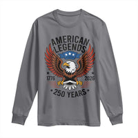 American Legends Eagle Long Sleeve Shirt 250 Years Patriotic Heritage 1776 to 2026 Semiquincentennial - Wonder Print Shop