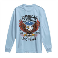 American Legends Eagle Long Sleeve Shirt 250 Years Patriotic Heritage 1776 to 2026 Semiquincentennial - Wonder Print Shop