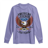 American Legends Eagle Long Sleeve Shirt 250 Years Patriotic Heritage 1776 to 2026 Semiquincentennial - Wonder Print Shop