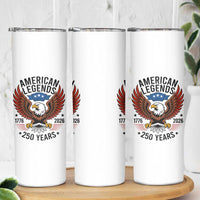 American Legends Eagle Skinny Tumbler 250 Years Patriotic Heritage 1776 to 2026 Semiquincentennial - Wonder Print Shop