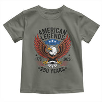 American Legends Eagle Toddler T Shirt 250 Years Patriotic Heritage 1776 to 2026 Semiquincentennial - Wonder Print Shop