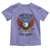 American Legends Eagle Toddler T Shirt 250 Years Patriotic Heritage 1776 to 2026 Semiquincentennial - Wonder Print Shop