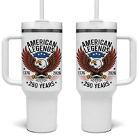 American Legends Eagle Tumbler With Handle 250 Years Patriotic Heritage 1776 to 2026 Semiquincentennial - Wonder Print Shop