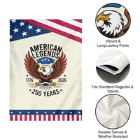 American Legends Eagle Garden Flag 250 Years Patriotic Heritage 1776 to 2026 Semiquincentennial