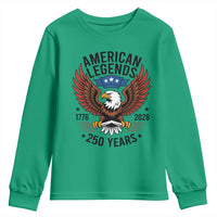 American Legends Eagle Youth Sweatshirt 250 Years Patriotic Heritage 1776 to 2026 Semiquincentennial - Wonder Print Shop