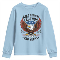 American Legends Eagle Youth Sweatshirt 250 Years Patriotic Heritage 1776 to 2026 Semiquincentennial - Wonder Print Shop