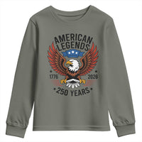 American Legends Eagle Youth Sweatshirt 250 Years Patriotic Heritage 1776 to 2026 Semiquincentennial - Wonder Print Shop