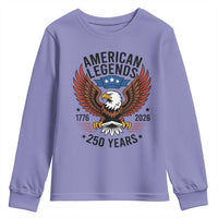 American Legends Eagle Youth Sweatshirt 250 Years Patriotic Heritage 1776 to 2026 Semiquincentennial - Wonder Print Shop