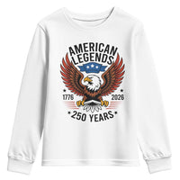 American Legends Eagle Youth Sweatshirt 250 Years Patriotic Heritage 1776 to 2026 Semiquincentennial - Wonder Print Shop