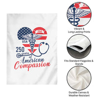 250 Years of American Compassion Garden Flag Patriotic Medical Worker - Wonder Print Shop