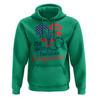 250 Years of American Compassion Hoodie Patriotic Medical Worker - Wonder Print Shop