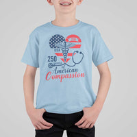 250 Years of American Compassion T Shirt For Kid Patriotic Medical Worker - Wonder Print Shop