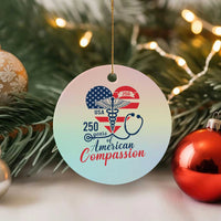 250 Years of American Compassion Ceramic Ornament Patriotic Medical Worker - Wonder Print Shop