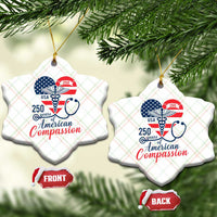 250 Years of American Compassion Ceramic Ornament Patriotic Medical Worker - Wonder Print Shop