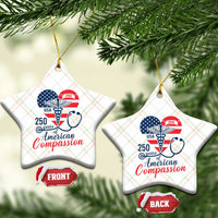 250 Years of American Compassion Ceramic Ornament Patriotic Medical Worker - Wonder Print Shop