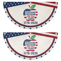 Teaching Freedom for 250 Years Patriotic Fan Flag Teacher Tee 1776 to 2026 Semiquincentennial