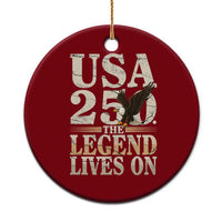 USA 250 The Legend Lives On Ceramic Ornament Patriotic Eagle for Semiquincentennial 2026 - Wonder Print Shop