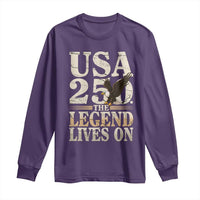 USA 250 The Legend Lives On Long Sleeve Shirt Patriotic Eagle for Semiquincentennial 2026 - Wonder Print Shop