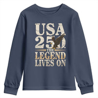 USA 250 The Legend Lives On Youth Sweatshirt Patriotic Eagle for Semiquincentennial 2026 - Wonder Print Shop