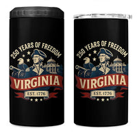 Virginia 250 Years of Freedom 4 in 1 Can Cooler Tumbler George Washington Patriotic State Pride Est. 1776 - Wonder Print Shop