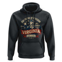Virginia 250 Years of Freedom Hoodie George Washington Patriotic State Pride Est. 1776 - Wonder Print Shop
