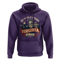 Virginia 250 Years of Freedom Hoodie George Washington Patriotic State Pride Est. 1776 - Wonder Print Shop