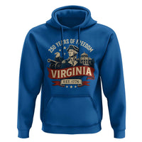 Virginia 250 Years of Freedom Hoodie George Washington Patriotic State Pride Est. 1776 - Wonder Print Shop