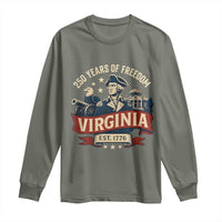 Virginia 250 Years of Freedom Long Sleeve Shirt George Washington Patriotic State Pride Est. 1776 - Wonder Print Shop