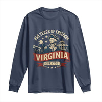 Virginia 250 Years of Freedom Long Sleeve Shirt George Washington Patriotic State Pride Est. 1776 - Wonder Print Shop