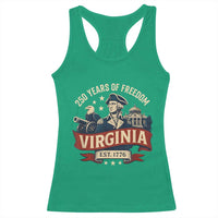 Virginia 250 Years of Freedom Racerback Tank Top George Washington Patriotic State Pride Est. 1776 - Wonder Print Shop