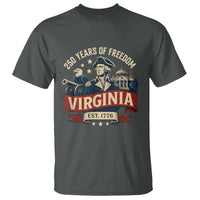Virginia 250 Years of Freedom T Shirt George Washington Patriotic State Pride Est. 1776 - Wonder Print Shop