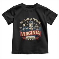 Virginia 250 Years of Freedom Toddler T Shirt George Washington Patriotic State Pride Est. 1776 - Wonder Print Shop