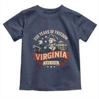 Virginia 250 Years of Freedom Toddler T Shirt George Washington Patriotic State Pride Est. 1776 - Wonder Print Shop