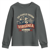 Virginia 250 Years of Freedom Youth Sweatshirt George Washington Patriotic State Pride Est. 1776 - Wonder Print Shop