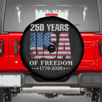 USA Flag 250 Years of Freedom Spare Tire Cover Vintage Patriotic 1776 to 2026 Semiquincentennial - Wonder Print Shop