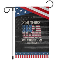 USA Flag 250 Years of Freedom Garden Flag Vintage Patriotic 1776 to 2026 Semiquincentennial
