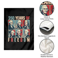 Founding Fathers 250 Years of Freedom Garden Flag Patriotic Pop Art Style Semiquincentennial 2026 - Wonder Print Shop