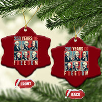 Founding Fathers 250 Years of Freedom Ceramic Ornament Patriotic Pop Art Style Semiquincentennial 2026 - Wonder Print Shop