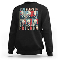 Founding Fathers 250 Years of Freedom Sweatshirt Patriotic Pop Art Style Semiquincentennial 2026 - Wonder Print Shop