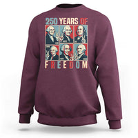 Founding Fathers 250 Years of Freedom Sweatshirt Patriotic Pop Art Style Semiquincentennial 2026 - Wonder Print Shop