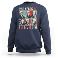 Founding Fathers 250 Years of Freedom Sweatshirt Patriotic Pop Art Style Semiquincentennial 2026 - Wonder Print Shop