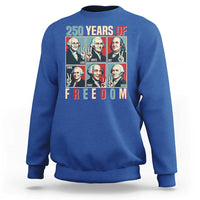 Founding Fathers 250 Years of Freedom Sweatshirt Patriotic Pop Art Style Semiquincentennial 2026 - Wonder Print Shop