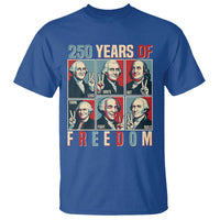 Founding Fathers 250 Years of Freedom T Shirt Patriotic Pop Art Style Semiquincentennial 2026 - Wonder Print Shop