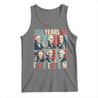 Founding Fathers 250 Years of Freedom Tank Top Patriotic Pop Art Style Semiquincentennial 2026 - Wonder Print Shop