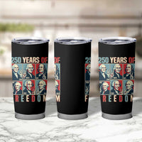 Founding Fathers 250 Years of Freedom Tumbler Cup Patriotic Pop Art Style Semiquincentennial 2026 - Wonder Print Shop