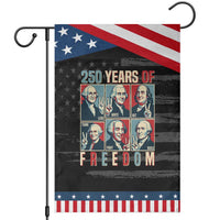 Founding Fathers 250 Years of Freedom Garden Flag Patriotic Pop Art Style Semiquincentennial 2026