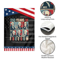 Founding Fathers 250 Years of Freedom Garden Flag Patriotic Pop Art Style Semiquincentennial 2026