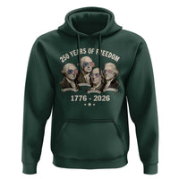 250 Years of Freedom Founding Fathers Hoodie Patriotic 1776 to 2026 July 4th American History - Wonder Print Shop